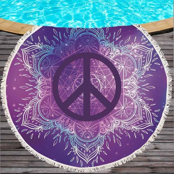 

round beach towel лето микрофибры полотенца 150см стены декор гобелен плавание будды печатная ванна пикник матем одеяло полотенца wmtqjg