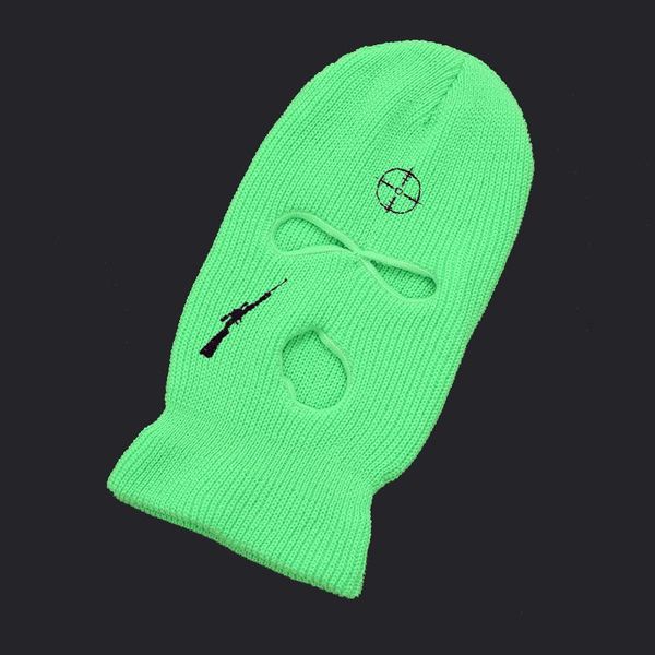 

beanie/skull caps sniper rifle balaclava ski mask fleece thermal motorcycle face winter gear 3-hole knitted full cover hat, Blue;gray