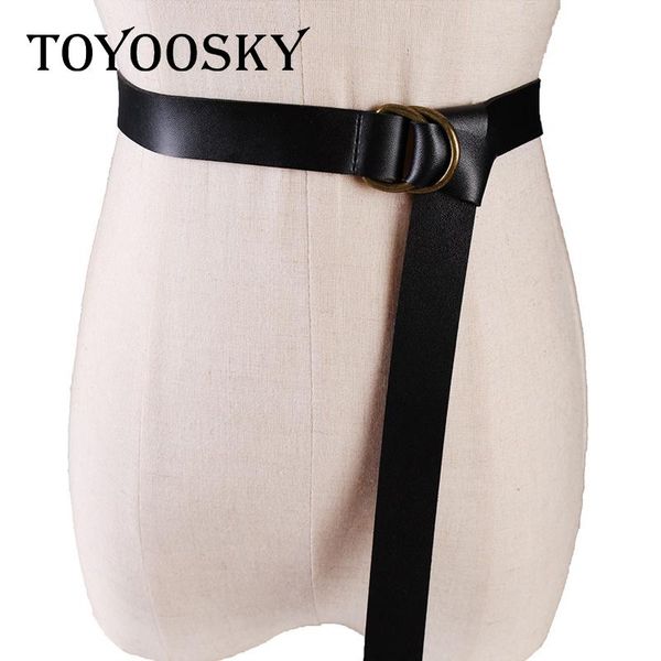 

2020 fashion women belt for pu leathe casual women belt of vintage style alloy double ring buckle toyoosky, Black;brown
