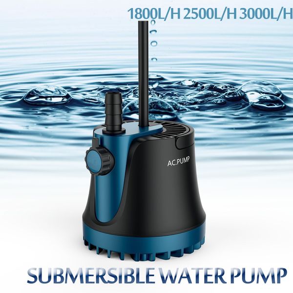 220-240V 25/35/60W casa pompa ad acqua sommergibile sommergibile cascata pompa fontana silenziosa per acquario serbatoio di pesce fontana da giardino Y200922