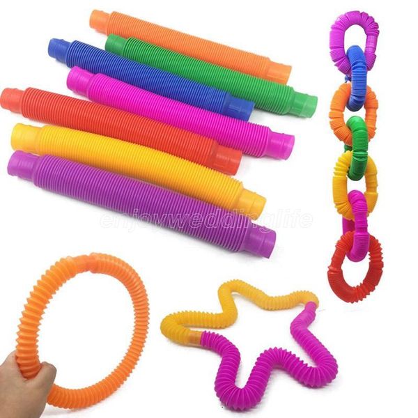 

color telescopic bellows sensory toys children decompression toys stretch tube funny telescopic tube toy fy2487