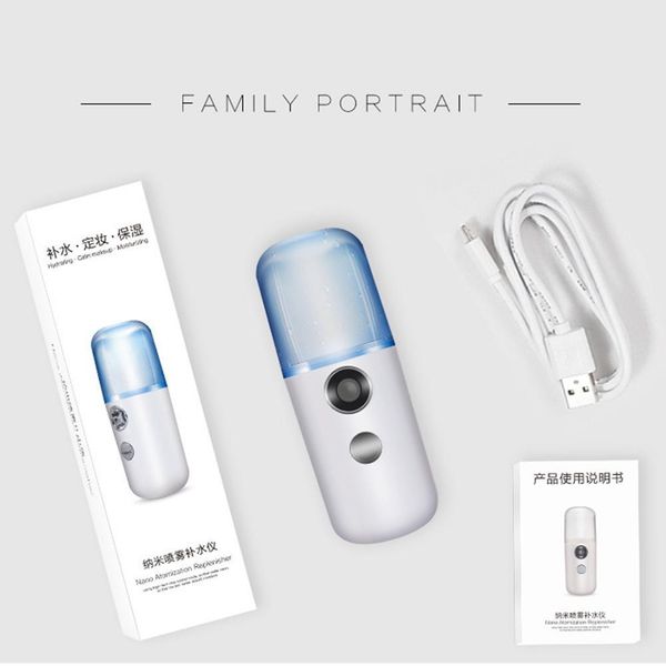 

портативный наномагазин nano mist speaker faceial nebulizer steamer увлажняющий уход за кожей мини 30 мл лицевые распылительные инструменты