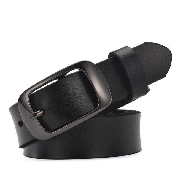 

belts women's strap casual all-match women brief genuine leather belt pure color jeans, Black;brown
