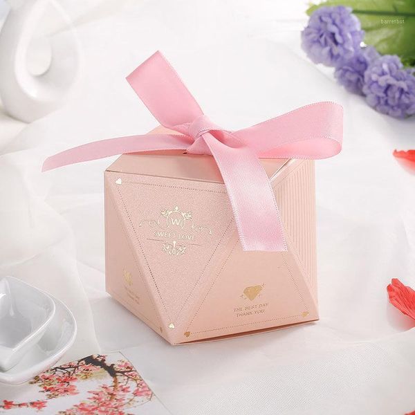 

50pcs candy box with ribbon chocolate gift boxes souvenirs for guests wedding favors and gifts birthday baby shower dragee boxes1