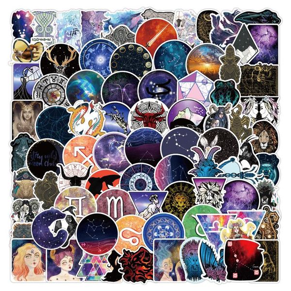

100pcs galaxy constellation graffiti stickers for notebook skateboard box computer mug diy waterproof guitar children diy decals
