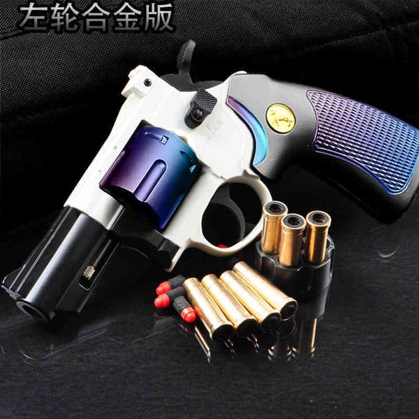 

659823new children's toy metal 0 left wheel soft bullet boy can send shooter small gun simulation model training grab