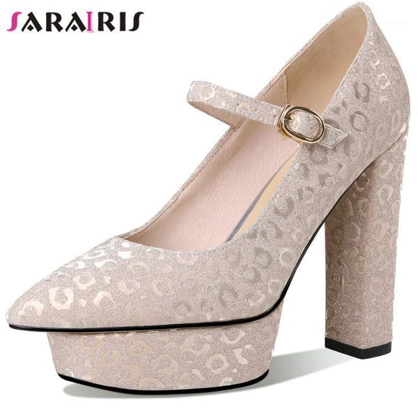 

sarairis fashion female bridal wedding platform bling pumps high heel buckle strap spring pumps women party shoes woman1, Black