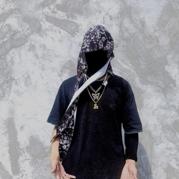 

ball caps satin men cashew flowers cap hip hop du doo rag durag turban down streetwear accessories headwear tie hair long hat bandana r2q0, Blue;gray