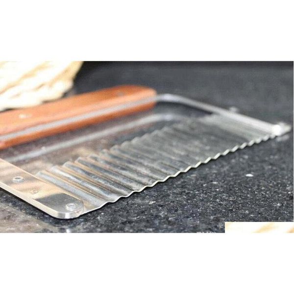 

hardwood handle stainless steel crinkle wax vegetable potato soap cutter wavy slicer chopper f jllebm loveshop01