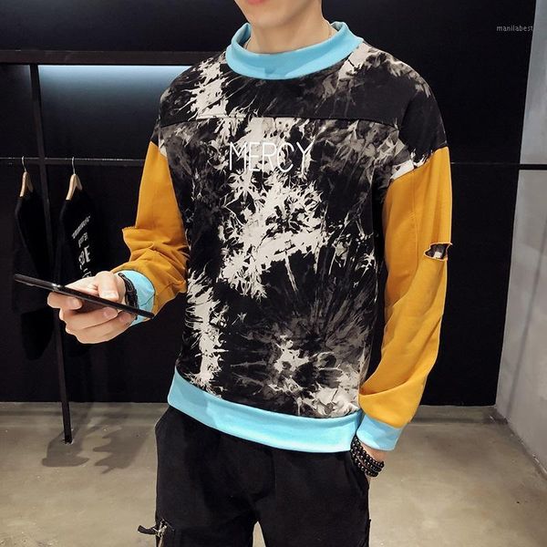

new brand camouflage pullover hoodies men hip hop casual o-neck men's splice hole streetwear sweatshirt print male hoodie 5xl-m1, Black