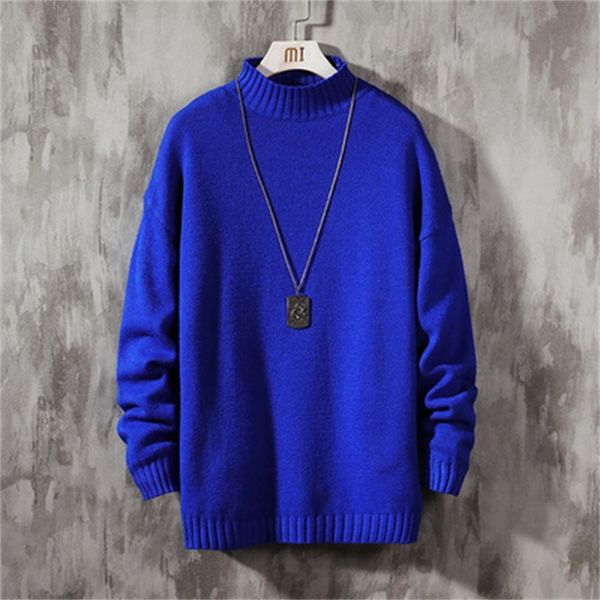

2021 new fashion classic o-neck black sweater men's oversize pull plus size -5xl long sleeves pullover for spring winter haf4, White;black