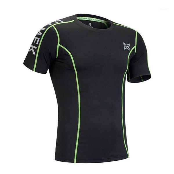 

running jerseys sport designer man compression fitness tights shirt men t-shirt jogging short sleeve gym workout sportswear1, Black;blue
