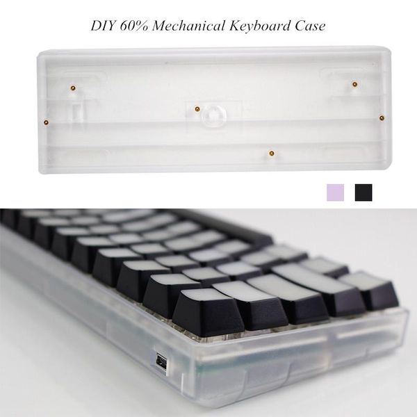 

diy 60% mechanical keyboard case universal plastic shell base gaming keyboard plastic frame case for gh60 poker2