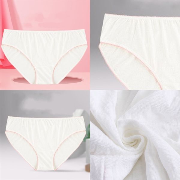 

comfy disposable women underwear underpants solid color portable traveling briefs soft parturient postpartum knickers apparel 1 6hx e19
