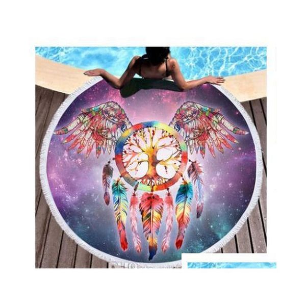 

towels microfiber leopard geometric mandala tapestry round tassel beach towel thick serviette round bikini shawl serviette yoga 30 blo5y