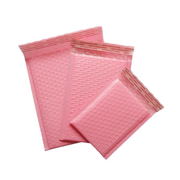 

30 шт. 16 размеры пузырьковые почтовые рассылки розовый поли пузырьковой почтовой почтой самоподъемные конверты ударовывающиеся доставка дос