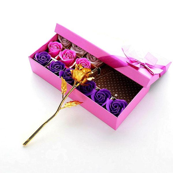 

decorative flowers & wreaths 12pcs scented rose flower petal bath body soap set wedding party gift artificial