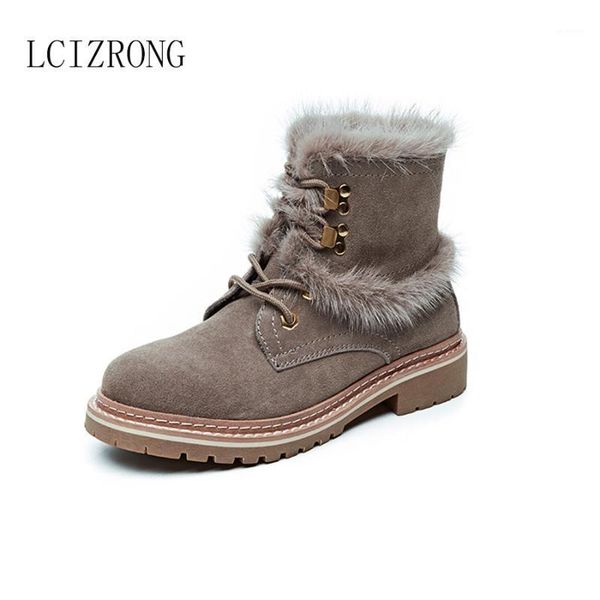 

lcizrong winter new matte leather boots women warm and velvet flat european and american style fashion women's boots1, Black