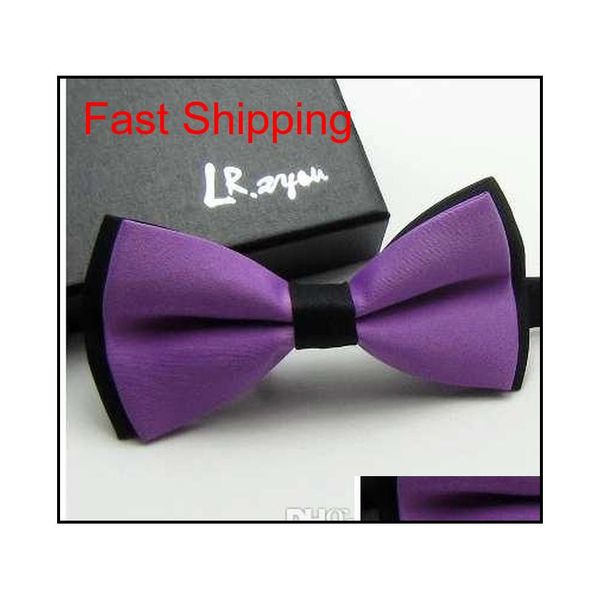 

wholesale new fashion male bow ties for men neckwear butterfly bowtie cravat bowknot for wedding matt s qylrny bde_home, Black;gray