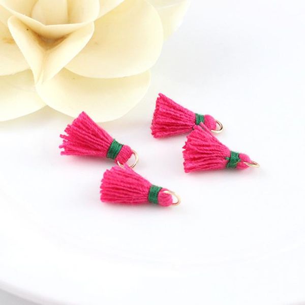 

10pcs 1.5cm mini cotton thread tassel pendant for jewelry making diy bracelet cellphone pendant finding craft supplies h bbyrku