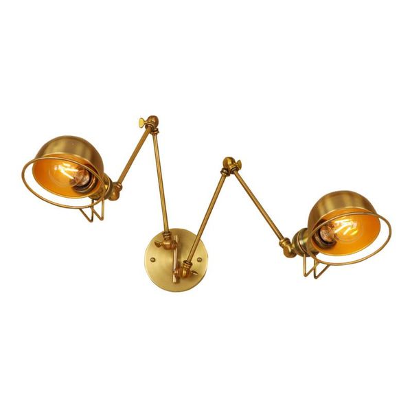 

wall lamp industrial vintage led iron long arm adjust lights loft double head antique sconces indoor lighting