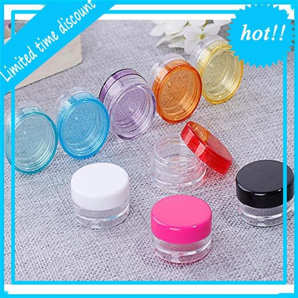 

wax container food grade plastic 3g/5g round bottom cream small sample cosmetic packaging box bottle 11 colors bh1912 zx