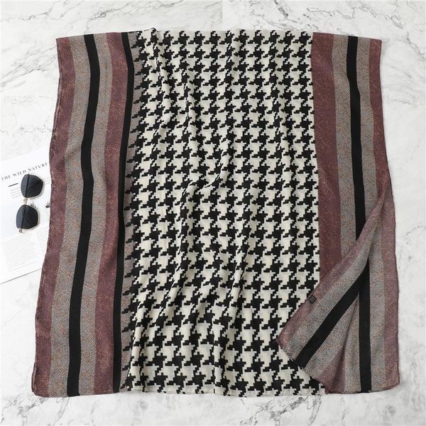 

дизайн плед женский шарф хлопчатобумажная шаль варианская pashmina hijab шарфы леди теплые шейные шелушими клетчатки печать женские шарфы 20, Blue;gray