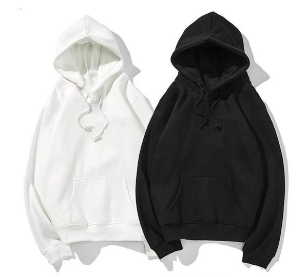 

21ss new hoodies sweatshirts mens couple men solid color coats hooded sweater jacket fashion hip hop womens long sleeve, Black