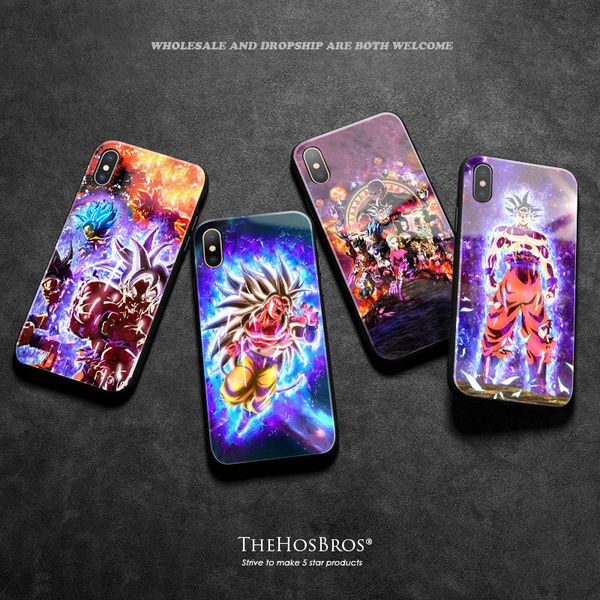 

goku ultra instinct dbz glass soft silicone phone case shell cover for iphone se 6s 7 8 plus x xr xs 11 12 mini pro max