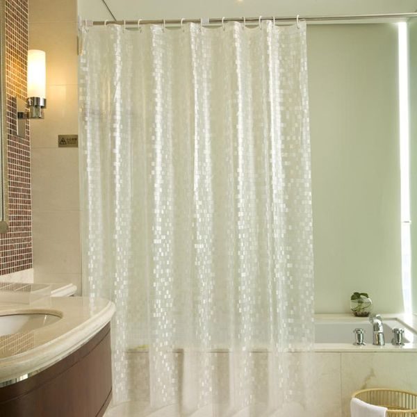 

3d waterproof pvc shower curtains bathroom curtains with hooks transparent white clear bathroom curtain luxury bath curt wmtbne