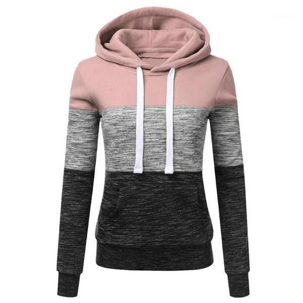 

hoodies women sweatshirts fashion womens casual hoodies sweatshirt patchwork ladies hooded pullover women clothing sweats warm1, Black
