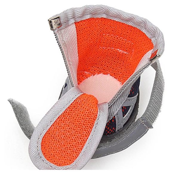 

4pcs/lot casual anti-slip small dog shoes cute pet shoes reflective breathable soft bottom mesh d bbyjxu
