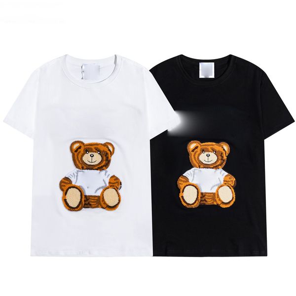 

21ss new men's ladies designer t-shirt fashion men casual bear figure t-shirt men's clothing street designer shorts sleeve clothes, White;black