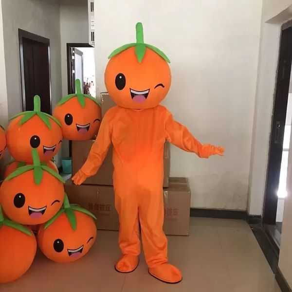 Costume da mascotte per ragazze arancioni di Halloween, personaggio a tema anime dei cartoni animati di alta qualità, carnevale di Natale, per adulti, festa di compleanno