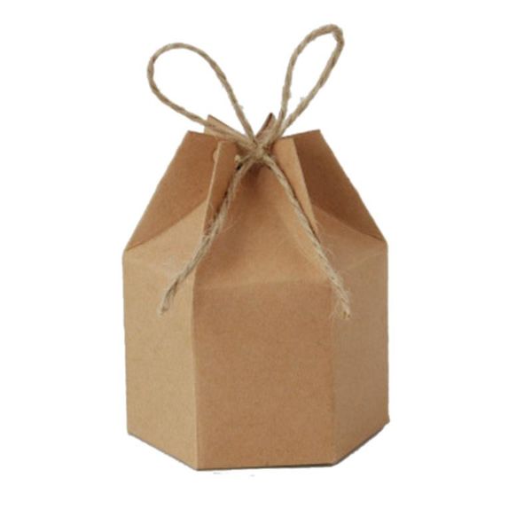 

men's & women's wrapping paper cardboard box hexagonal candy gift bag