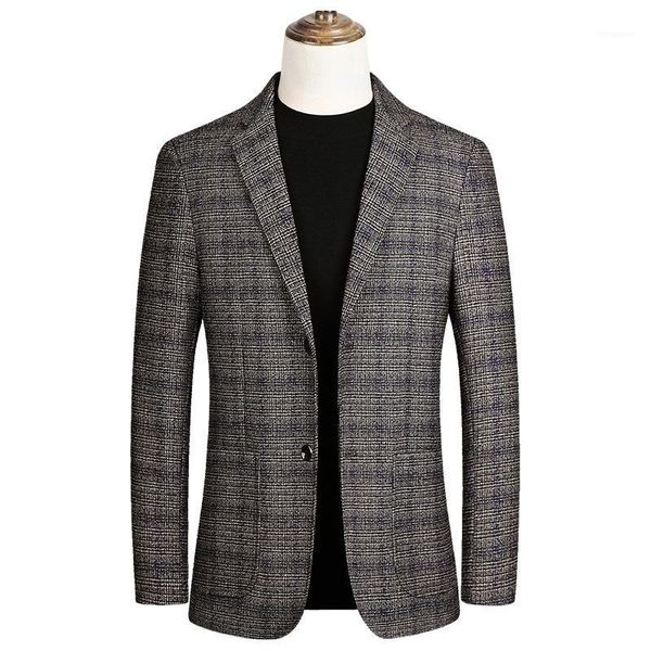 

fashion men wool blends suit autumn winter solid color men's wool suit luxurious blends male blazers single breasted1, White;black
