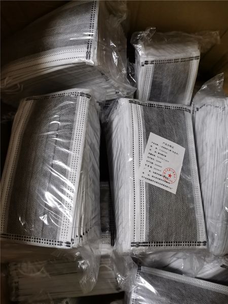 

disposable 3 layer nonwove ply filter gray melt blown cloth face mouth black mask in stock approved hygienic