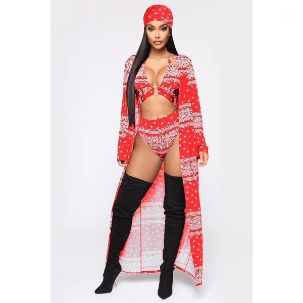 

4pcs/set bikini and cover up set long sleeve cover ups swimsuit women swimsuit print bathing suit beachwear swimming suit1, White;black