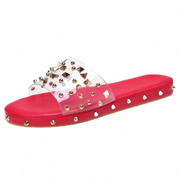 

crystal clear transparent slippers female shoes heels comfortable new summer women shoes woman fashion cool mules slides flat 43 #ud9y