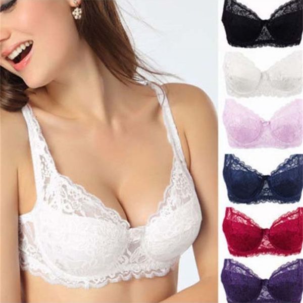 

breathable cotton deep v push up bras women transparent lace b c d cup bra sweat good for exercise traveling c3306, Red;black