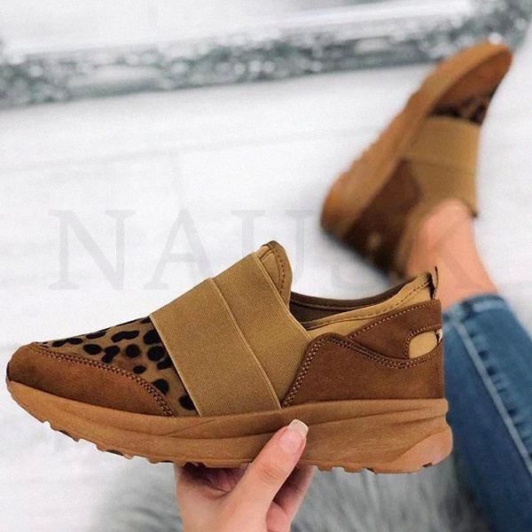

brand sneakers women breathable shoes new design 2021 casual platform wedge fashion sneaker with leopard flat shoes 35-43 #ry0v
