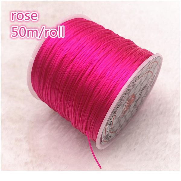 

50m/roll flexible elastic crystal line rope cord for jewelry making beading bracelet wire fishing thread rope colo qyluut