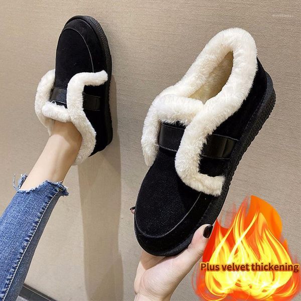 

boots ankle boots, suede warm winter women's snow boots1, Black