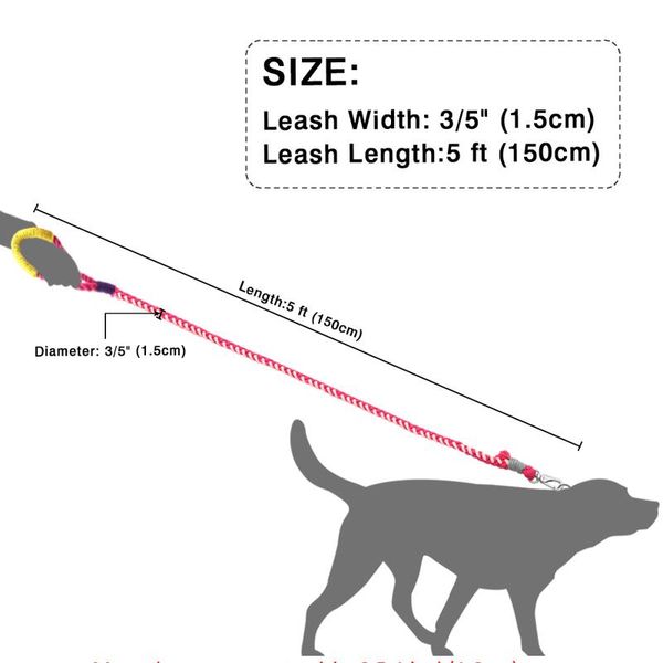 

5ft nylon pet dog leash puppy dog leash walking training lead leashes for small dogs cats leashes belt long dog st bbylil