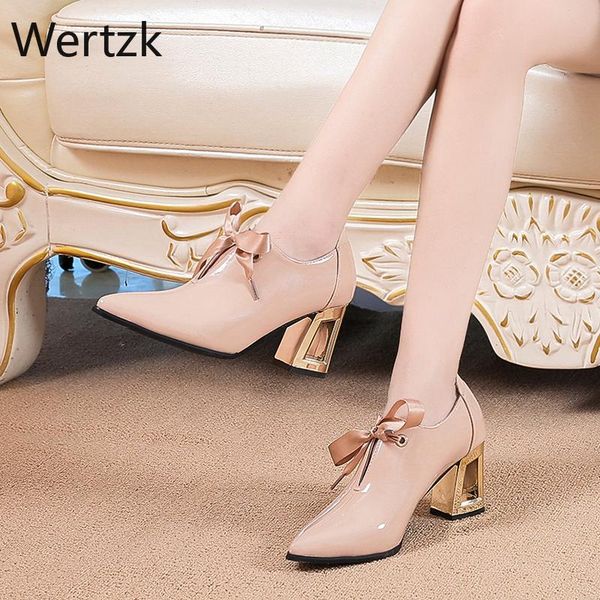 

boots women shoes spring winter pu leather pointed toe 8cm thick high heel solid mom zipper wedding female pumps plus size, Black