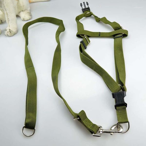 

pet dog products amy green nylon leashes leads tranction rope vest harnesses1