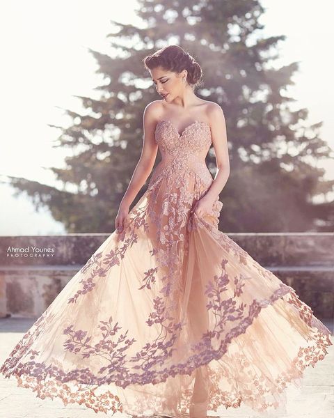 

elegant champagne lace prom dresses a line sweetheart strapless appliqued floor length engagement dress long formal evening gowns, Black