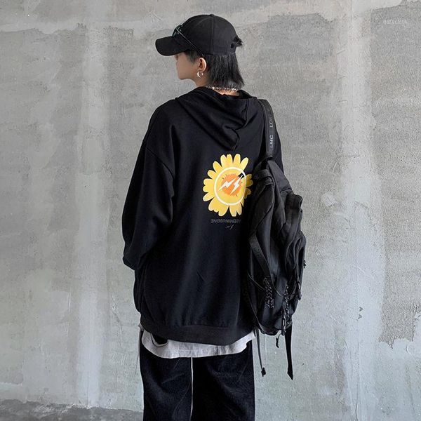 

hybskr 2020 graphic printed men's hoodie 2020 autumn new woman hooded sweatshirts casual oversize male streetwear clothing1, Black