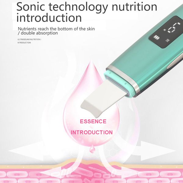 

ultrasonic skin scrubber facial cleaner machine face blackhead remover vibration face cleaner brush acne skin care tool raben