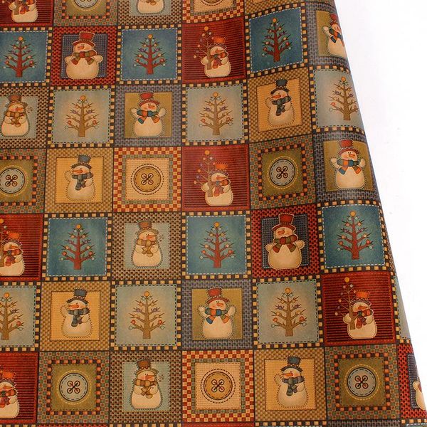 

1roll рождественская подарочная упаковка бумаги xmas дерево снежинки рождественские украшения для домашнего дня рождения вечеринка свадьба d